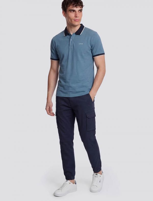 Polo manica corta Gas - azzurro