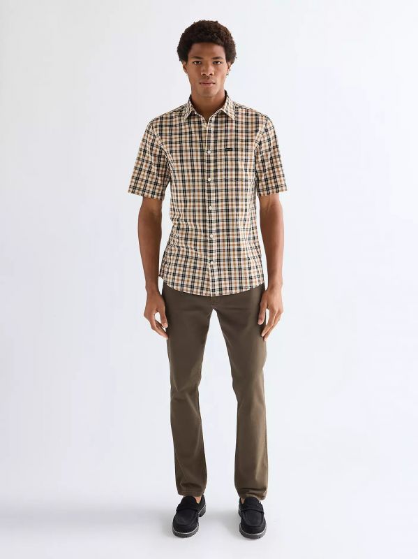 Camicia manica corta casual Wrangler - kaki