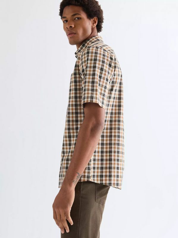 Camicia manica corta casual Wrangler - kaki