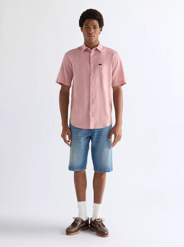 Camicia manica corta casual Wrangler - rose