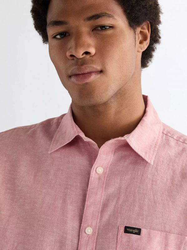 Camicia manica corta casual Wrangler - rose