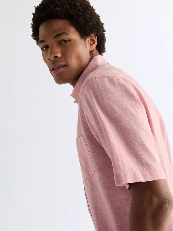 Camicia manica corta casual Wrangler - rose