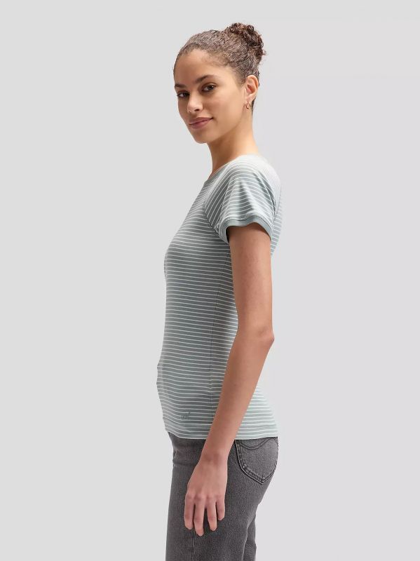 T-shirt manica corta Lee - verde bianco