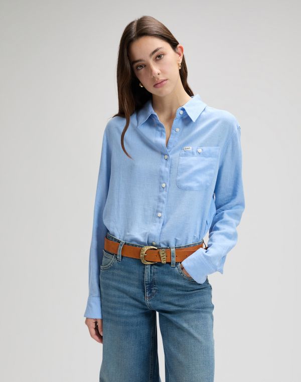 Camicia manica lunga Lee - azzurro