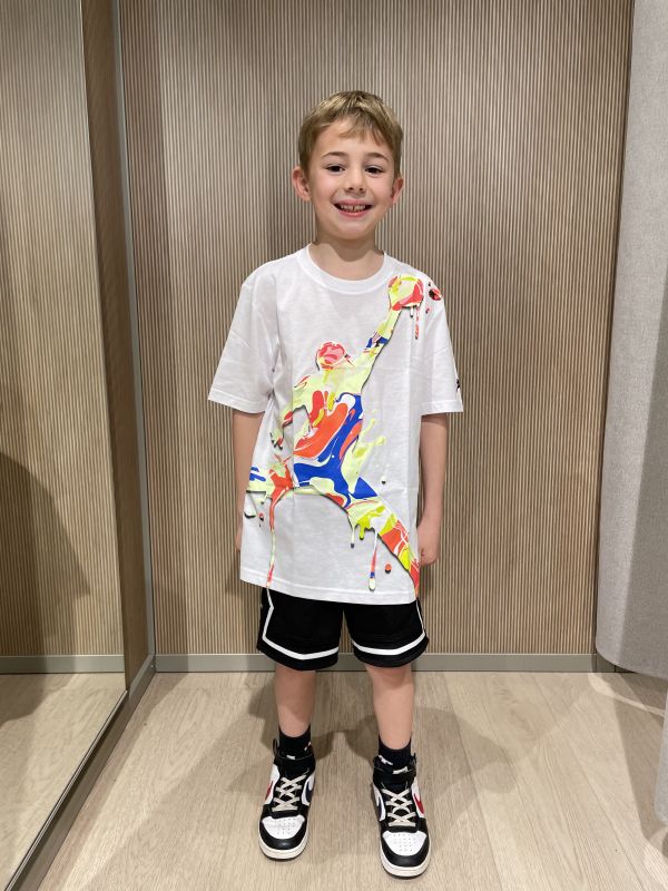 T-shirt manica corta sportiva Jordan - bianco