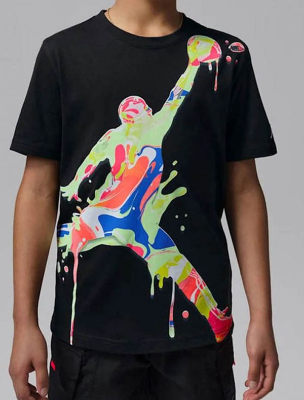T-shirt manica corta sportiva Jordan - nero
