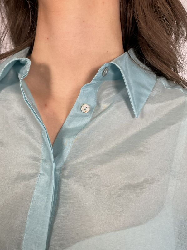 Camicia manica lunga Iblues - acqua marina