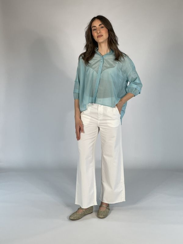 Camicia manica lunga Iblues - acqua marina