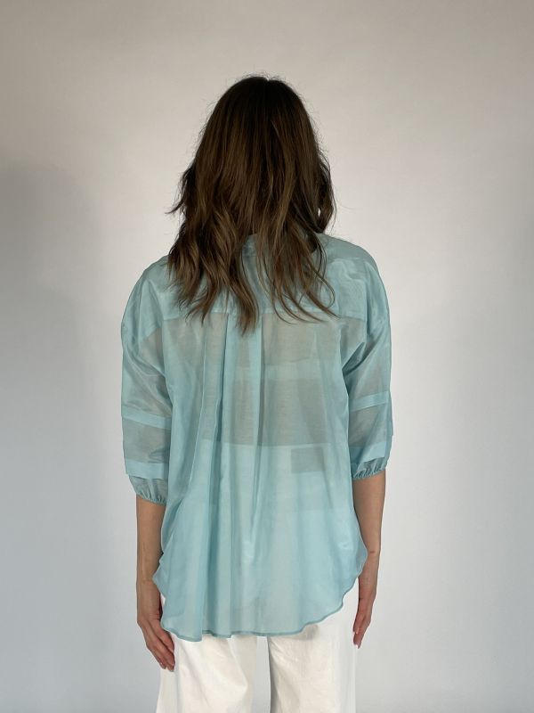 Camicia manica lunga Iblues - acqua marina