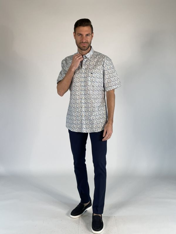 Camicia manica corta casual Fynch-hatton - rosso blu