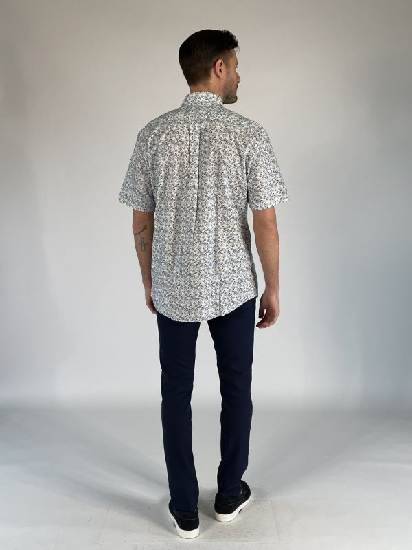 Camicia manica corta casual Fynch-hatton - rosso blu