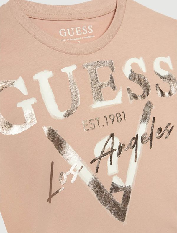 T-shirt manica corta Guess - rosa antico