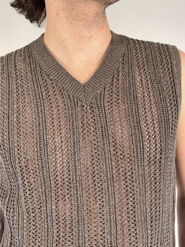 Pullover senza maniche Seinse - fango