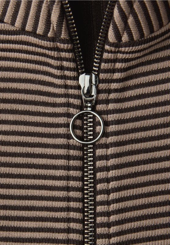 Maglia in felpa aperta Street One - brown