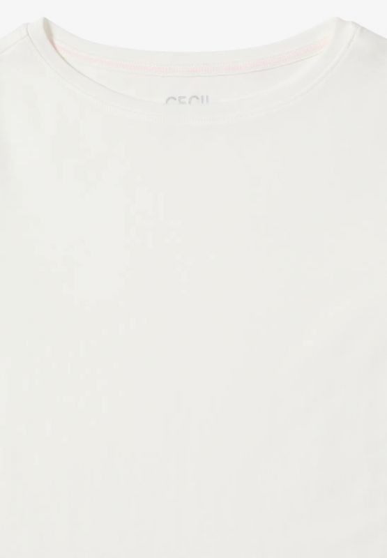 Maglia basica in cotone. scollo a bar... - bianco