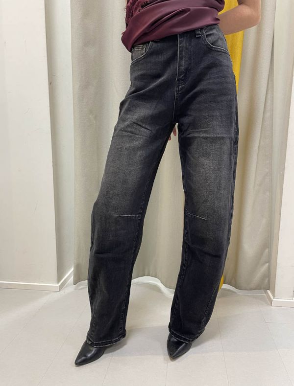 Pantalone jeans San Babila - black denim
