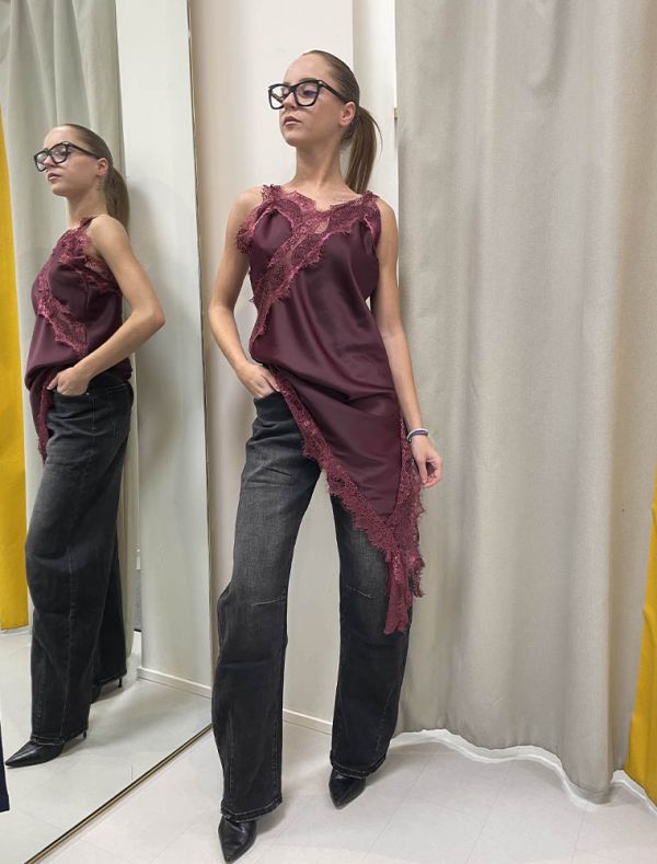 Pantalone jeans San Babila - black denim