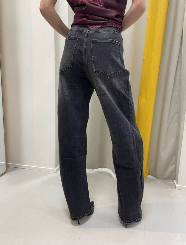 Pantalone jeans San Babila - black denim