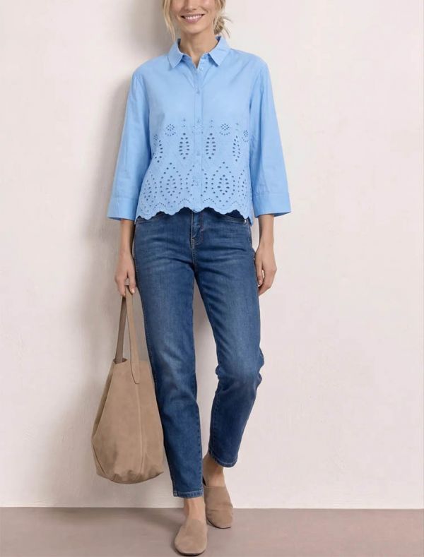 Camicia manica lunga Street One - azzurro