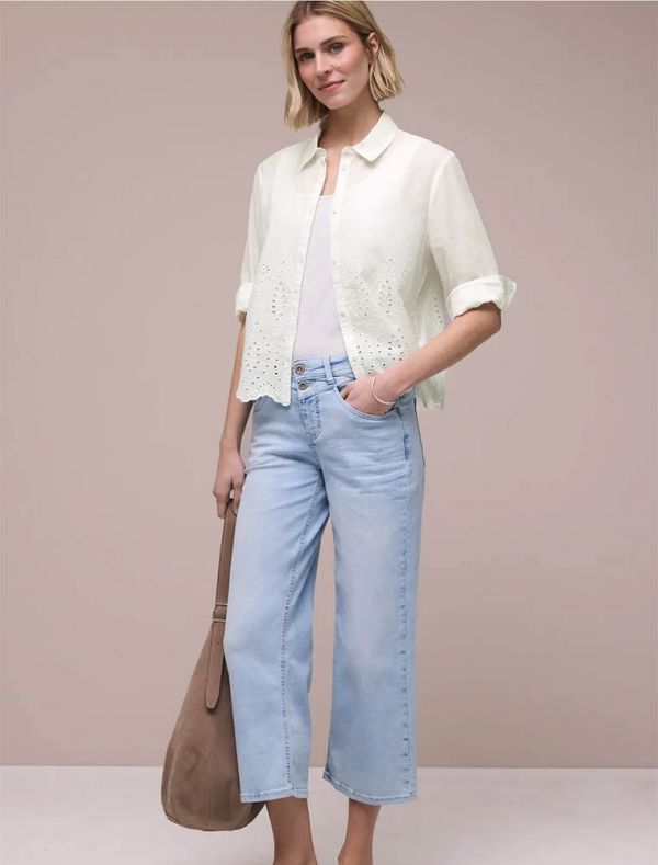 Camicia manica lunga Street One - bianco