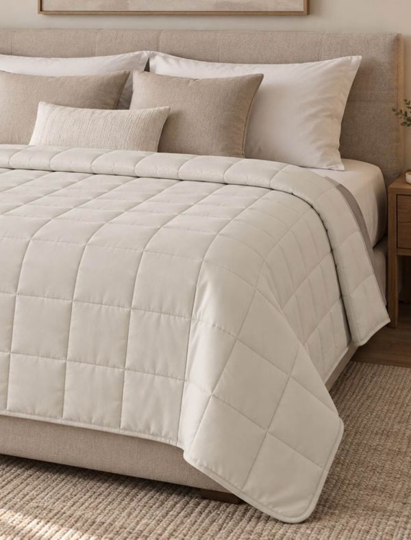 Quilt 1 piazza e mezza Riviera - grigio nuvola
