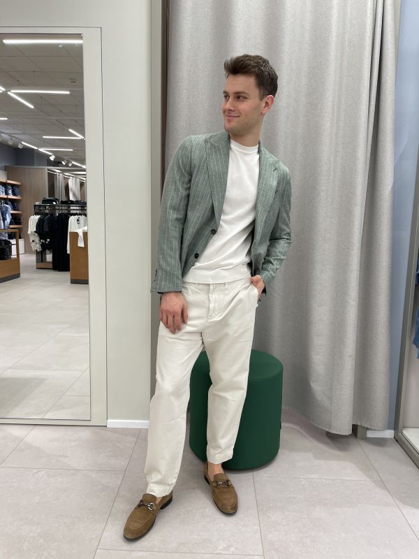 Pantalone casual Yes Zee - avorio