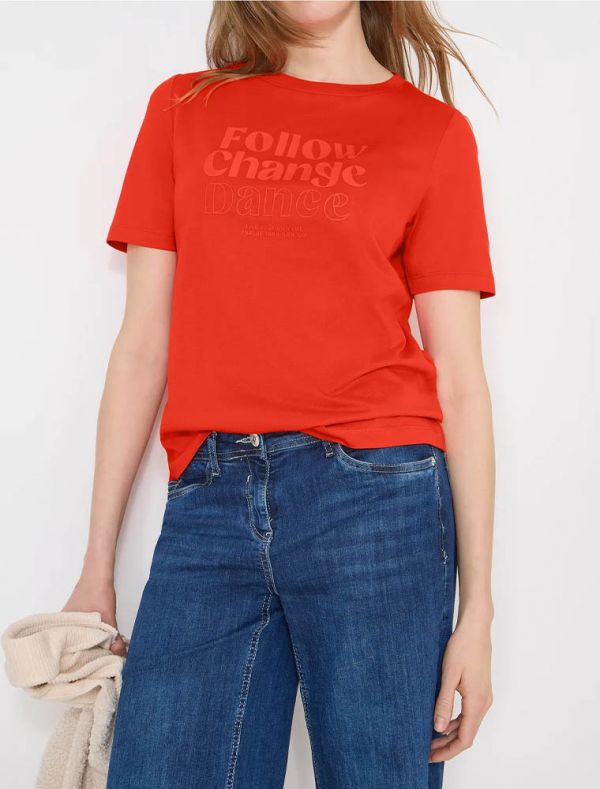 T-shirt manica corta Cecil - ciliegia