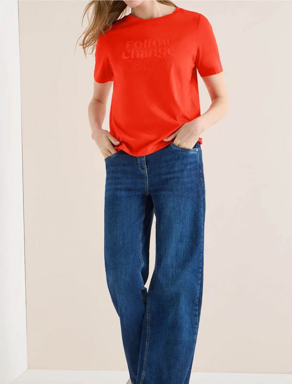 T-shirt manica corta Cecil - ciliegia