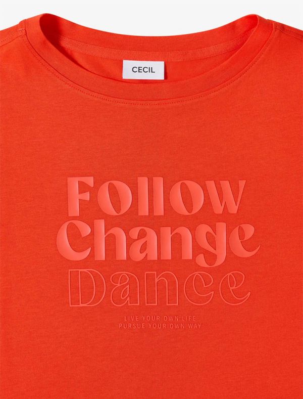 T-shirt manica corta Cecil - ciliegia