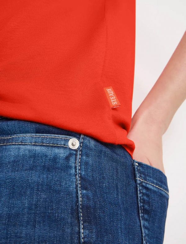 T-shirt manica corta Cecil - ciliegia