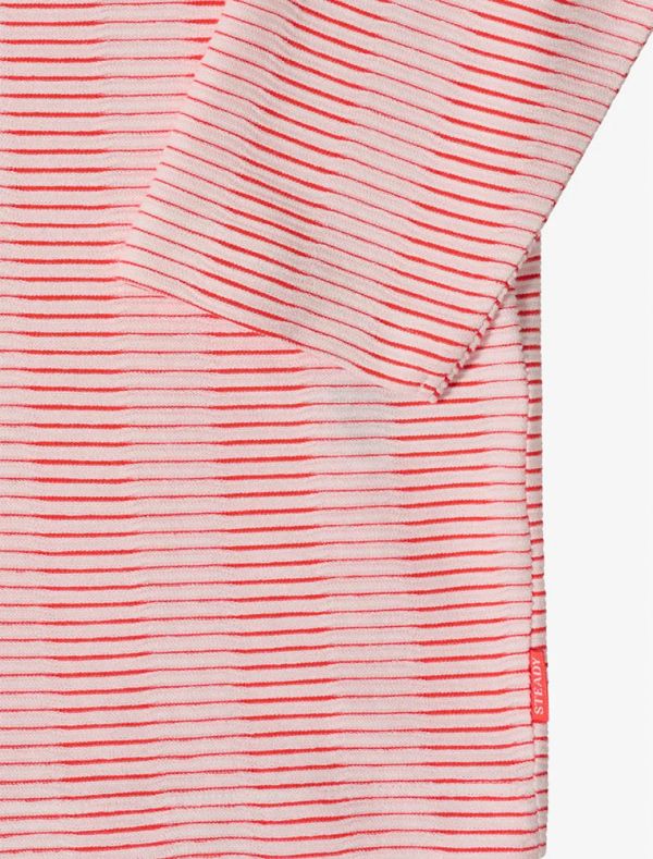 Maglia con scollo a barchetta e manic... - ciliegia