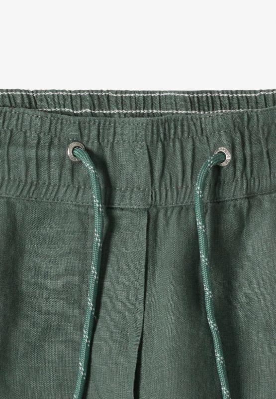 Pantalone a sigaretta in lino. vita e... - kaki