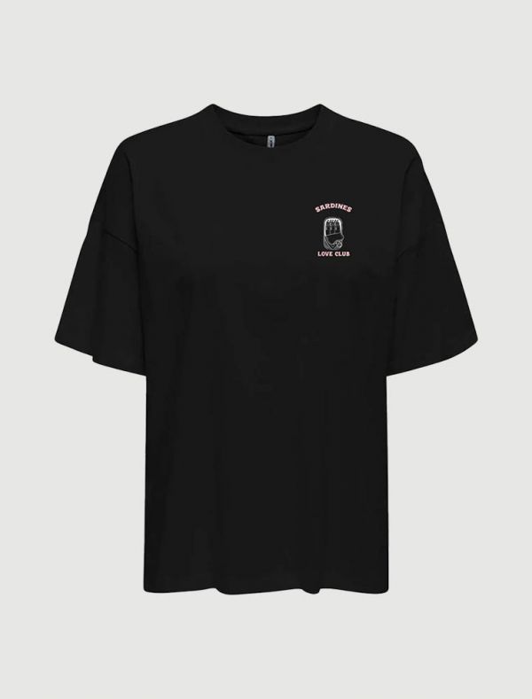 T-shirt manica corta Only - black