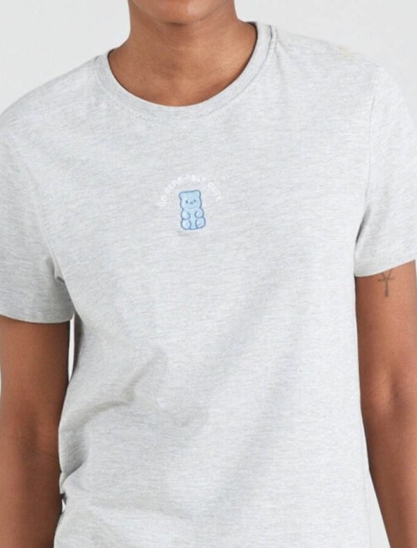 T-shirt manica corta Only - light grey melange