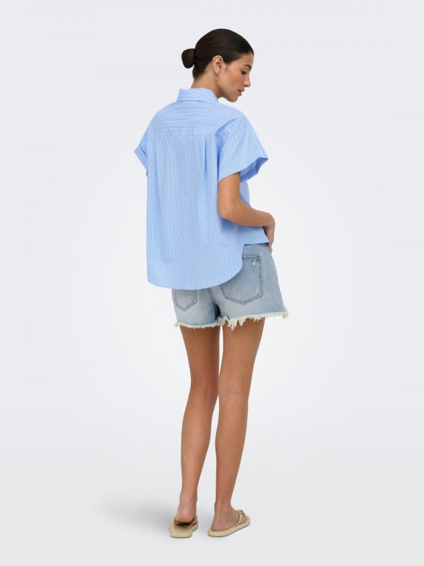 Pantalone corto Only - light blue denim