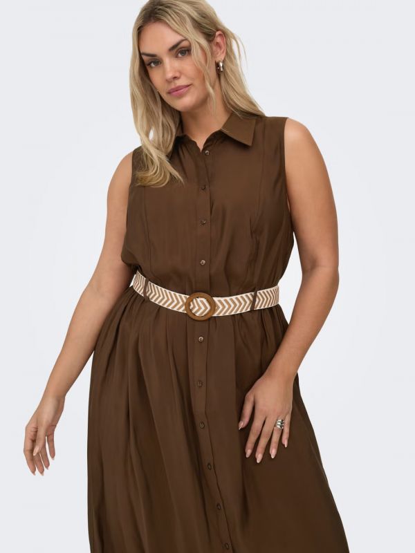 Abito curvy Only - Carmakoma - cioccolato
