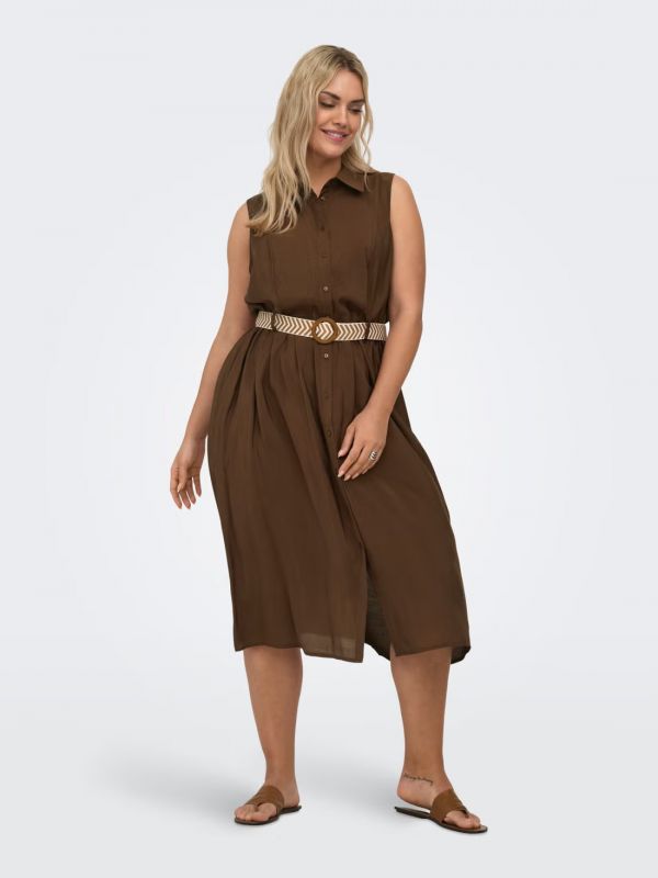 Abito curvy Only - Carmakoma - cioccolato