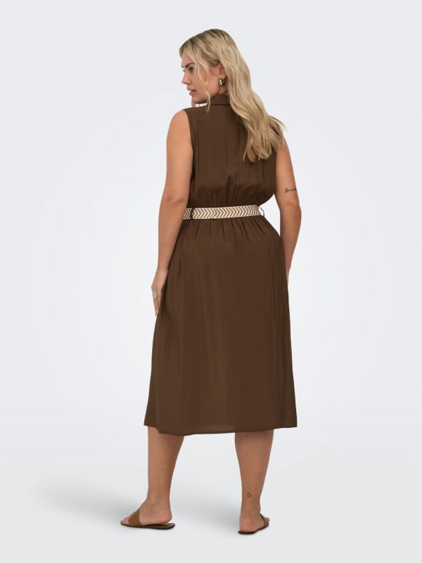 Abito curvy Only - Carmakoma - cioccolato