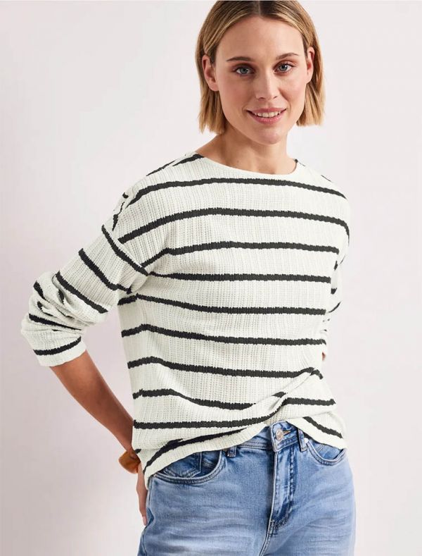 Maglia manica lunga Street One - beige blu