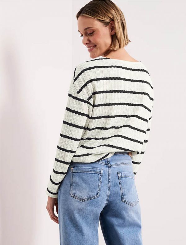 Maglia manica lunga Street One - beige blu