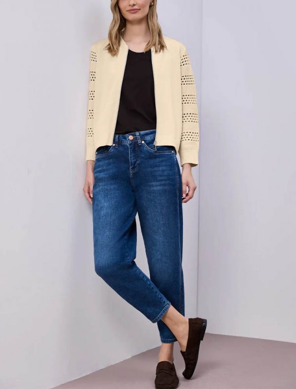 Maglia in felpa aperta Street One - smoke