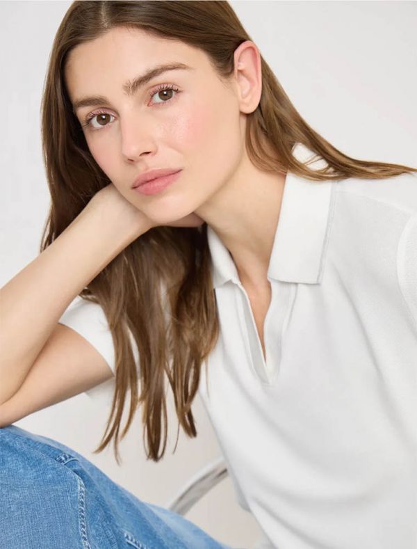 T-shirt manica corta Cecil - bianco