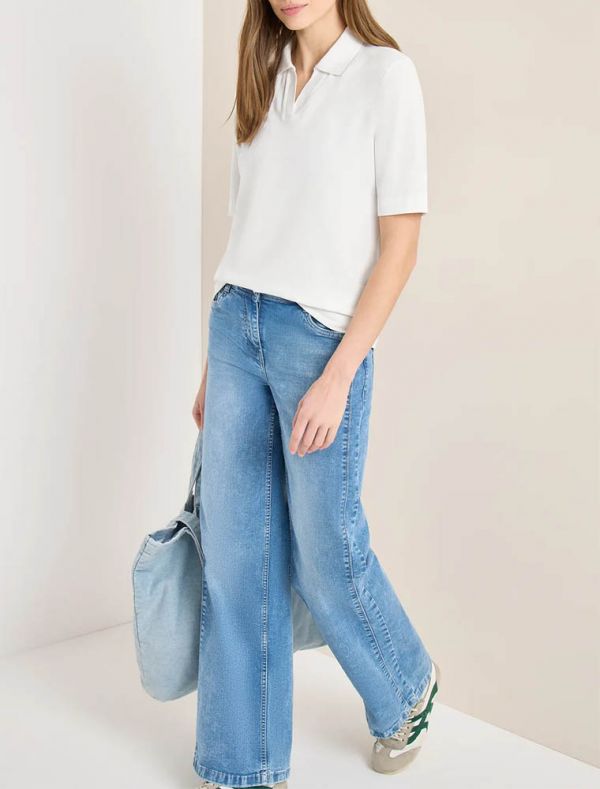 T-shirt manica corta Cecil - bianco