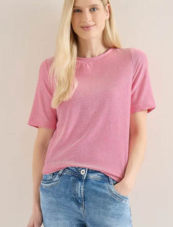 T-shirt manica corta Cecil - fucsia