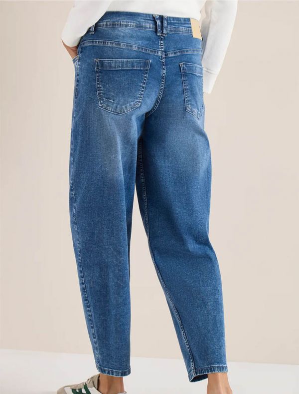Jeans a vita alta. modello baloon. ch... - blu
