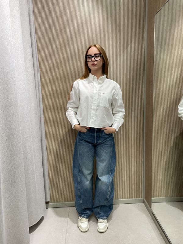 Camicia manica lunga giovane Tommy Jeans - ecru
