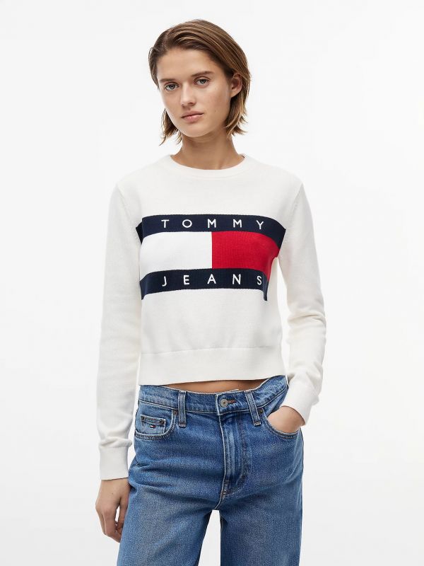 Maglia manica lunga Tommy Jeans - bianco