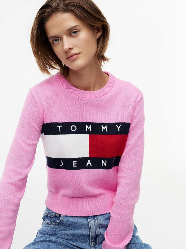 Maglia manica lunga Tommy Jeans - pink