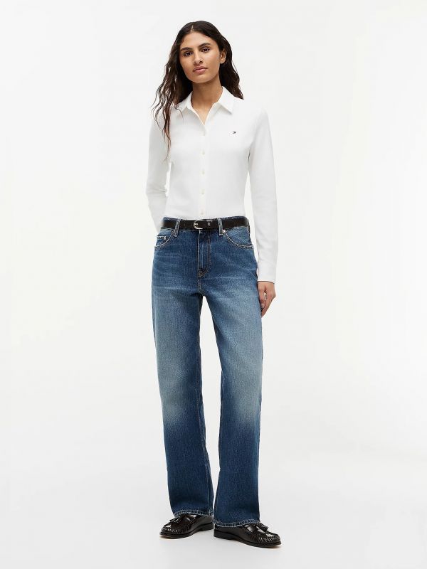 Camicia manica lunga giovane Tommy Hilfiger - ecru