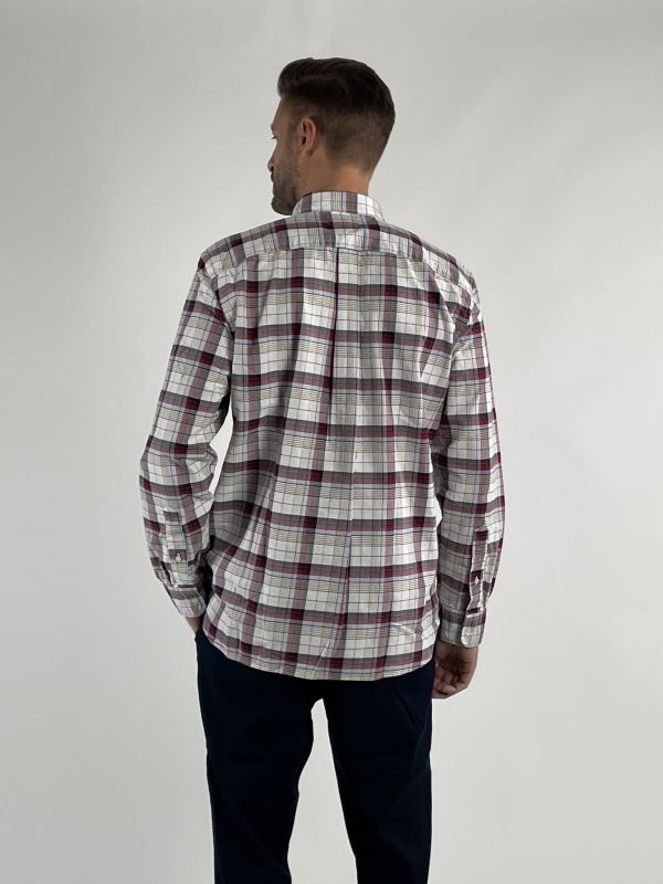 Camicia manica lunga casual Tommy Hilfiger - rosso bianco